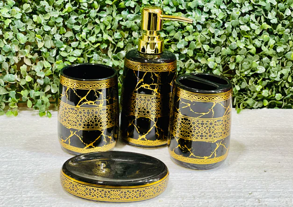 Black Golden Luxury Bath Set