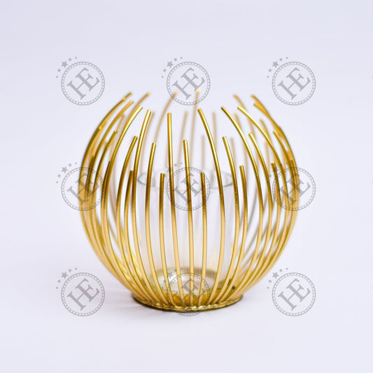 Golden Bowl Candle Stand G102 | Home Entic