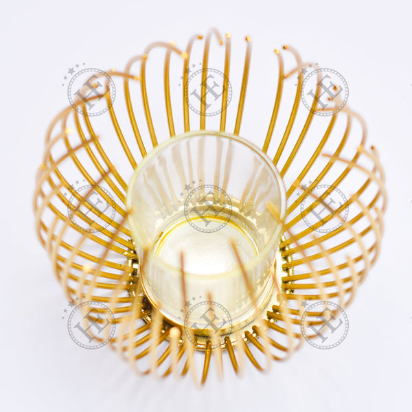 Golden Bowl Candle Stand G102 | Home Entic