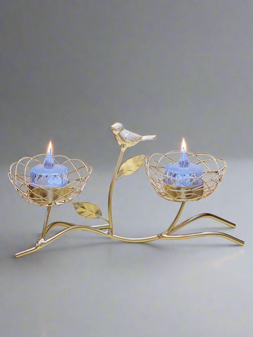 Metal Golden Candle Holder MC1104