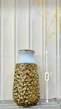 Ceramics White Golden Vase GV5665