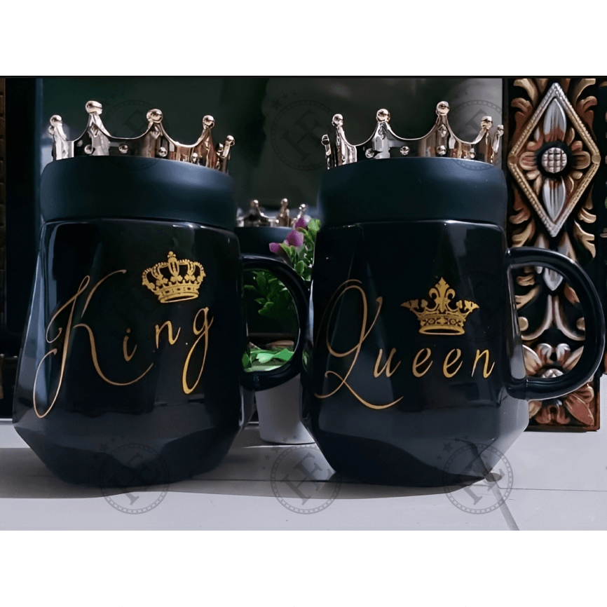 King Queen Cups Pair