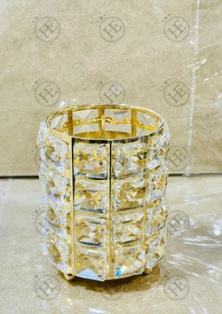 Golden Crystal Pencil Holder D094