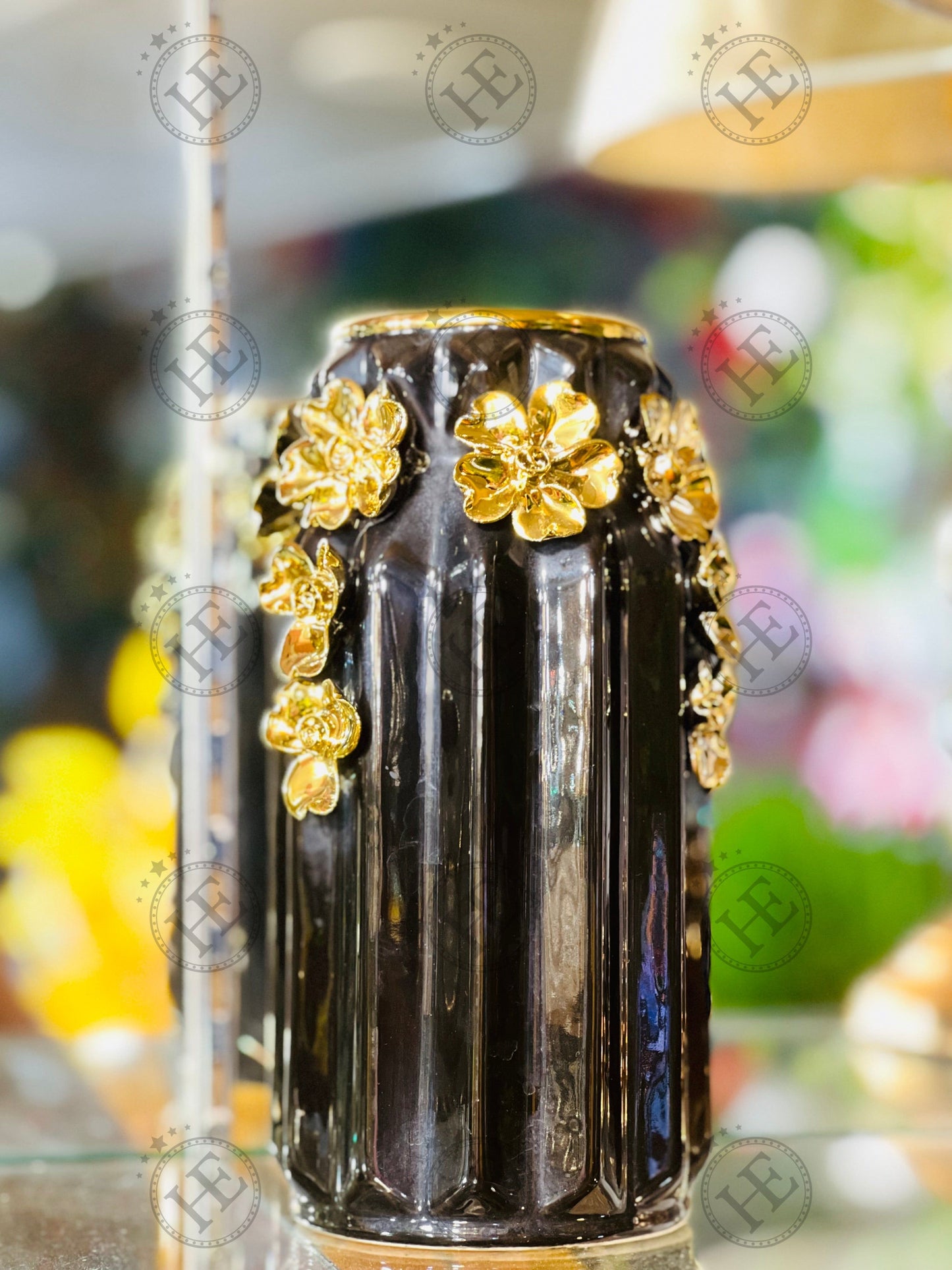 Black Golden Chini Vase BG603