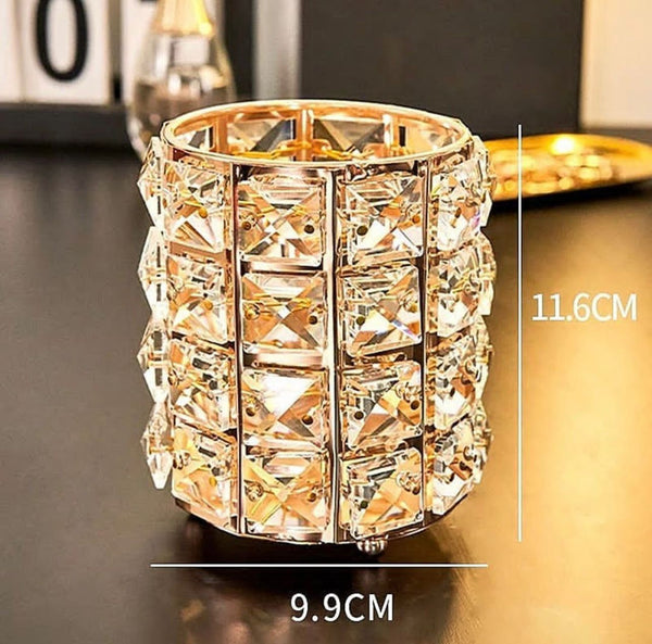 Golden Crystal Pencil Holder D094